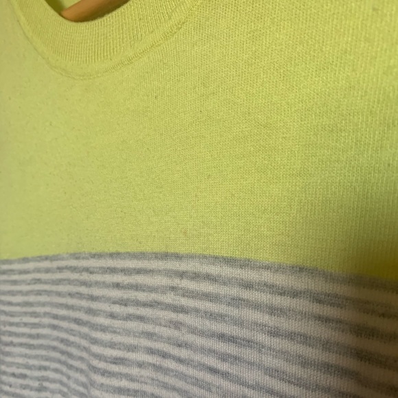 Gap colorblock striped sweater M grey crew neck - Picture 5 of 8